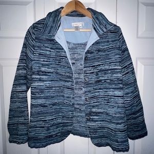 Goldwater Creek Blue Heathered Light Jacket